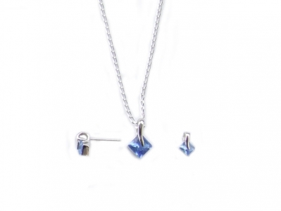 925 STERLING SILVER CZ SET.