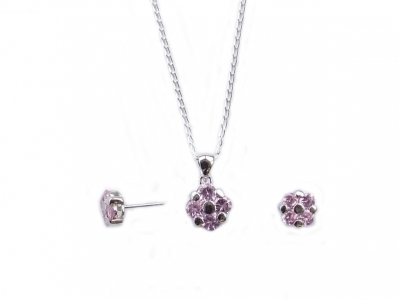 925 STERLING SILVER CZ SET.