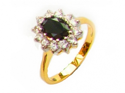 TWO-TONE GOLD-RHODIUM PLATED RING