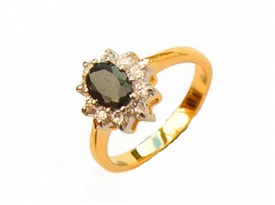 TWO-TONE GOLD-RHODIUM PLATED RING