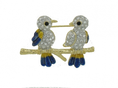 BROOCH WITH PAIR OF BIRDS