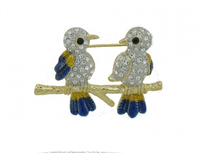 BROOCH WITH PAIR OF BIRDS