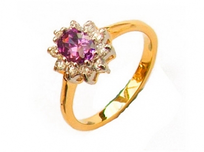 TWO-TONE GOLD-RHODIUM PLATED RING