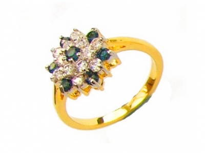 TWO-TONE GOLD-RHODIUM PLATED RING