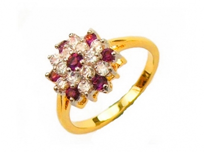 TWO-TONE GOLD-RHODIUM PLATED RING