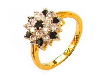 TWO-TONE GOLD-RHODIUM PLATED RING