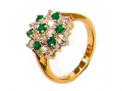 TWO-TONE GOLD-RHODIUM PLATED RING