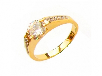 TWO-TONE GOLD-RHODIUM PLATED RING