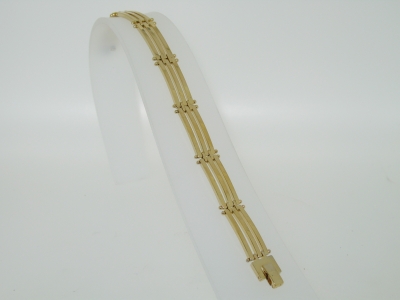 3 BAR POLISHED GATE BRACELET