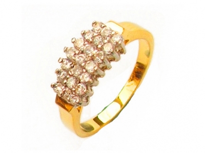 TWO-TONE GOLD-RHODIUM PLATED RING