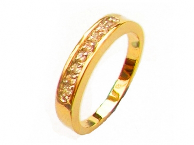 TWO-TONE GOLD-RHODIUM PLATED RING