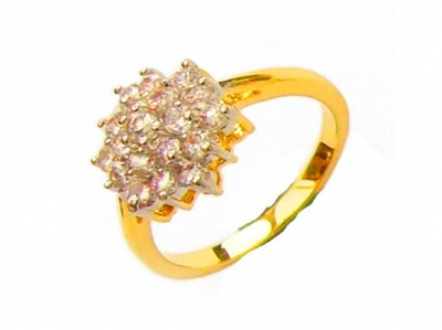 TWO-TONE GOLD-RHODIUM PLATED RING