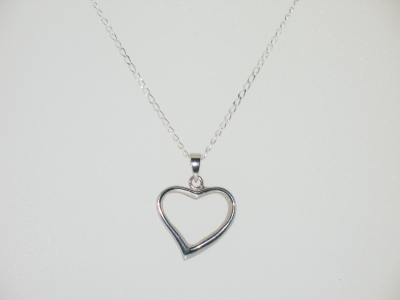 925 STERLING OPEN HEART PENDANT.