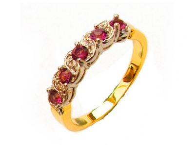 TWO-TONE GOLD-RHODIUM PLATED RING