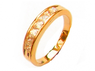 TWO-TONE GOLD-RHODIUM PLATED RING