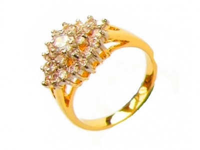 TWO-TONE GOLD-RHODIUM PLATED RING