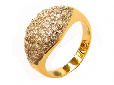 TWO-TONE GOLD-RHODIUM PLATED RING