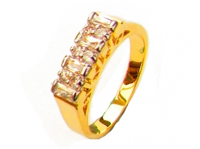 TWO-TONE GOLD-RHODIUM PLATED RING