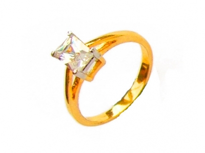 TWO-TONE GOLD-RHODIUM PLATED RING