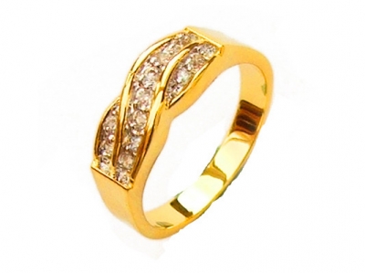 TWO-TONE GOLD-RHODIUM PLATED RING