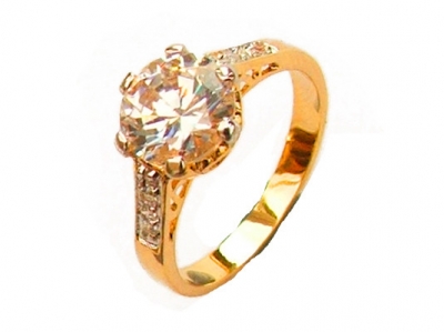 TWO-TONE GOLD-RHODIUM PLATED RING