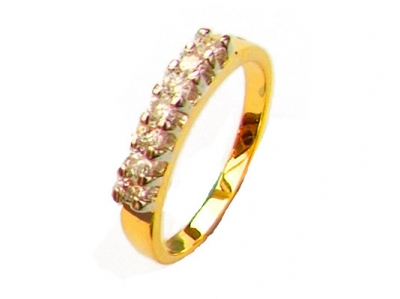 TWO-TONE GOLD-RHODIUM PLATED RING