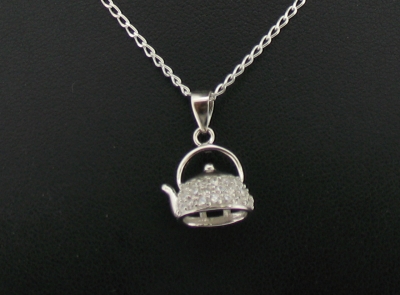 925 TEAPOT PENDANT + CHAIN